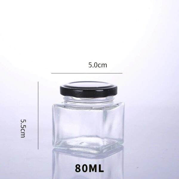 Glass bottle square 80ml