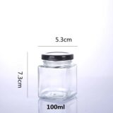 Glass bottle square 100ml