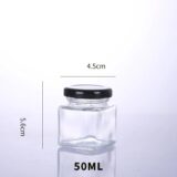 Glass bottle square 50ml