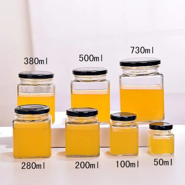 Glass bottle square 80ml - Image 4